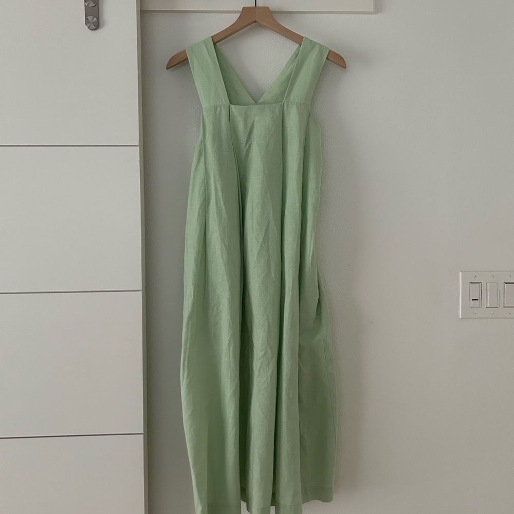 Amazhiyu Linen Midi Dress